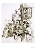 Charles Lamb and His Sister Were Driven from One Lodging to Another by Local Gossip Art Giclee Poster Print by English School, 18x24