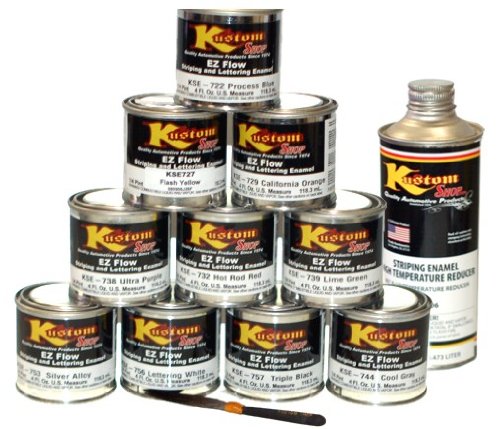 KUSTOMSHOP LETTERING ENAMEL/PINSTRIPE 10 PAINT COLORS