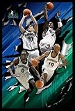 Kevin Garnett Szczerbiak Sam Cassell Sprewell Art Framed Poster Print - 24