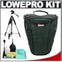 Lowepro Topload Zoom 2 (Forest Green) Digital SLR Camera Bag + Tripod + Accessory Kit for Canon Rebel XSi, XS, T1i, T2i, EOS 50D, 5D, 7D, Nikon D3000, D5000, D40, D60, D90, D300, D300s, Olympus Evolt E-30, E-450, E-520, E-620, and Sony Alpha A230, A330, A380, A450, A500, A550, A850