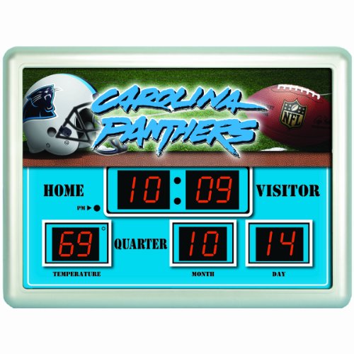 Carolina Panthers Scoreboard Desk Clock