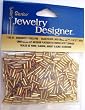1 In. Silver Lined Glass Bugle Beads, Silver, 20 Gram/Pkg