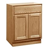 Coastal Collection BODD-2421 Bostonian Series Red Oak with Honey Oak Finish Flat Oak Vanity Base, 24-Inch-by-21-Inch