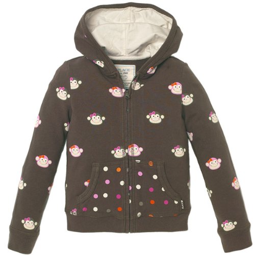printed monkey hoodie(bear l (10/12))