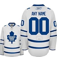 ANYNAME #00 Toronto Maple Leafs Reebok EDGE Authentic Away NHL Hockey Jersey (NHLPA Certified Custom Sewn Authentic Twill)