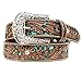 Ariat Women's Tooled Turquoise Leather Inlay Belt - A1513402