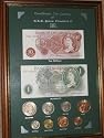 The Coinage of Great Britain Queen Elizabeth II Framed Coin/Banknote Display Gift Set