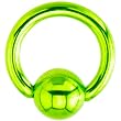 16 Gauge Light Green Electro Titanium BCR Captive Ring -1/4"