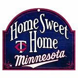 MLB Minnesota Twins 11-by-9 Wood "Home Sweet Home" Sign
