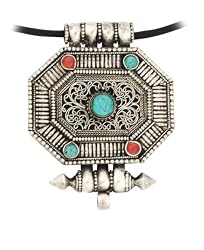 Large Gau Box Tibetan Silver Pendant