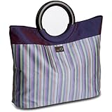della Q Lena Knitting Bag (14.5" L x 10" H x 4" W); 018 Purple Stripes 305-1-018