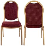 2020 Series Burgundy Dome Back Stacking Banquet Chair