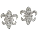 Fleur De Lis Sterling Silver Earrings
