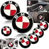 2000-2006 BMW E53 X5 Red Emblems with Wheel Caps Set