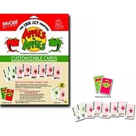 Click here to buy Apples to Apples Customizable Cards for Ink Jet Printers by Out of the Box.