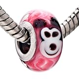 Pugster Mouse Like Mickey Murano Glass Charm Bead Fit Pandora Chamilia Charms