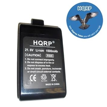   HQRP 1500mAh Battery for Dyson 912433-04 / 912433-03 Vacuum Cleaners Replacement plus HQRP Coaster
