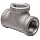 Anvil Malleable Iron Pipe Fitting, Class 150, Tee, NPT Female, Black Finish