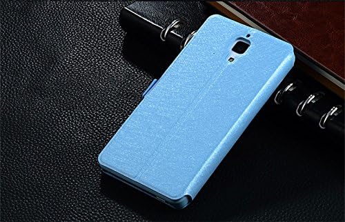 Generic Leather Window Case for Xiaomi MI4 Color Sky Blue