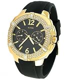 * NEW GUESS WOMEN WATCH * U11530L1 * Gold Tone * Rubber Strap