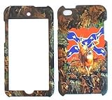 Best Price Apple iPod Touch 4 (iTouch) Camo / Camouflage Hunter Series, Deer on Rebel Flag Hard Case, Cover, Faceplate, SnapOn, Protector