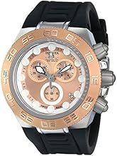 Invicta Subaqua Men's Quartz Watch with Brown Dial  Chronograph display on Black Silicone Strap 15576