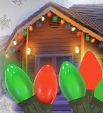 Review Everstar  / Set Of 25 Opaque Red & Green C9 Christmas Lights Green Wire 25' #ES76-969