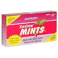 XyliChew Sugar Free Mints, Raspberry, 50-Count Boxes (Pack of 12)