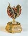 8 Inch High Golden Ruby Red Musical Style Faberge Egg
