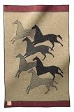 Faribault Mills Running Horse 100%Virgin Wool Jacquard Blanket