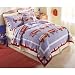 Cotton Fire Truck Twin Size Quilt with Pillow Sham