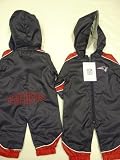 New England Patriots Infants / Babys / Kids red and blue hooded Wind Suit coverall