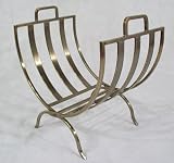 Review Woodfield COP61284-A / Woodfield Polished Iron Log Rack Wood Holder for Fireplace