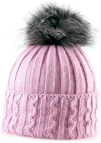 Fishka Women's Graceful Angora&amp;Cashmere Beanies Pink