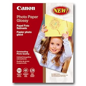 Canon Photo Paper Glossy, 8.5 x 11 Inches, 100 Sheets (0775B024) Canon Photo Paper Glossy, 8.5 x 11 Inches, 100 Sheets (0775B024)