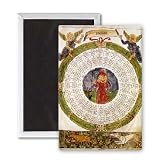 Astrological Table of Venus, from 'The Book.. - 3x2 inch Fridge Magnet - large magnetic button - Magnet