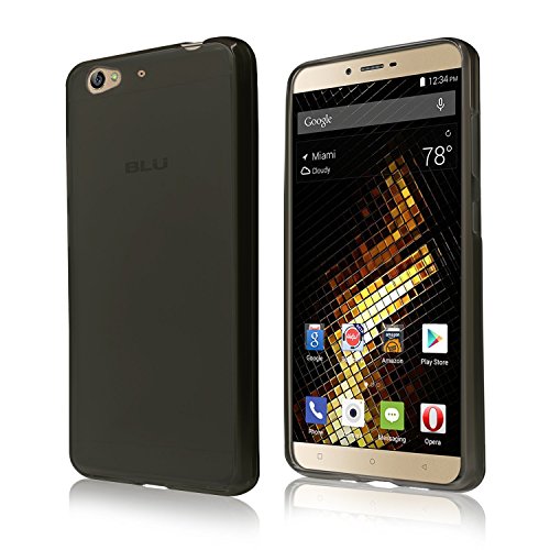 Cbus Wireless Matte Finish TPU Rubber Gel Case / Cover for BLU Vivo 5 - Semi Transparent Black