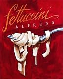 Fettuccini Alfredo Art Poster Print by Darrin Hoover, 8x10