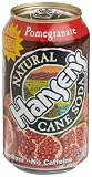 Hansens Soda Pomegranate Caffeine, 12 Ounce Cans