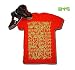 8&9 "VANDALIZED" Printed Men's T-shirt By EIGHT & NINE DESIGNS Varsity Red/Ultra Lime Dr. FeelGood Sb Limited Colorway Hand Printed 8&9 S/S Tee