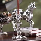 Antique Crystal Glass Taper Candle Holder by Zodax