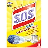 S.O.S. Steel Wool Soap Pads, 18 Count (Pack of 12)