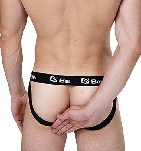Marilyn E Men's Sexy Sheer Underwear Stretch Strap Backless Jock Briefs Green XL