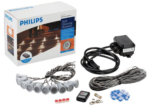 Philips Aurelle 10 LED Deck Light Kit, Blue