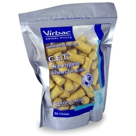 C.E.T. Enzymatic Oral Hygiene Chews for Cats, Poultry Flavored