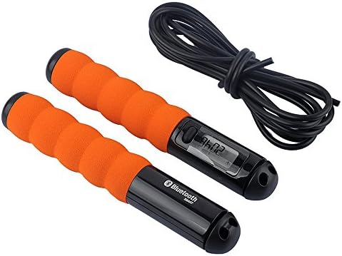 Bluetooth Smart Skipping Rope - Monitor, Track + Record Fitness, Indoor + Outdoor Attachments, IOS + Android Support