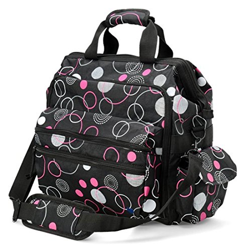 Nurse Mates Ultimate Nursing Bag Raspberry Circles