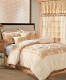 Royal 13 Piece Jacquard Floral Bed in a Bag Set Ivory