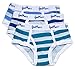 Feathers Boys Multi Stripe Snug Fit Tagless Briefs Underwear - 100% Cotton Super Soft Briefs,size 5,(3/pack)