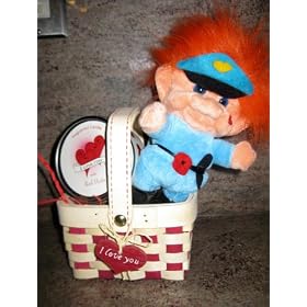 Avon Police Troll Candle lip Balm Gift Basket